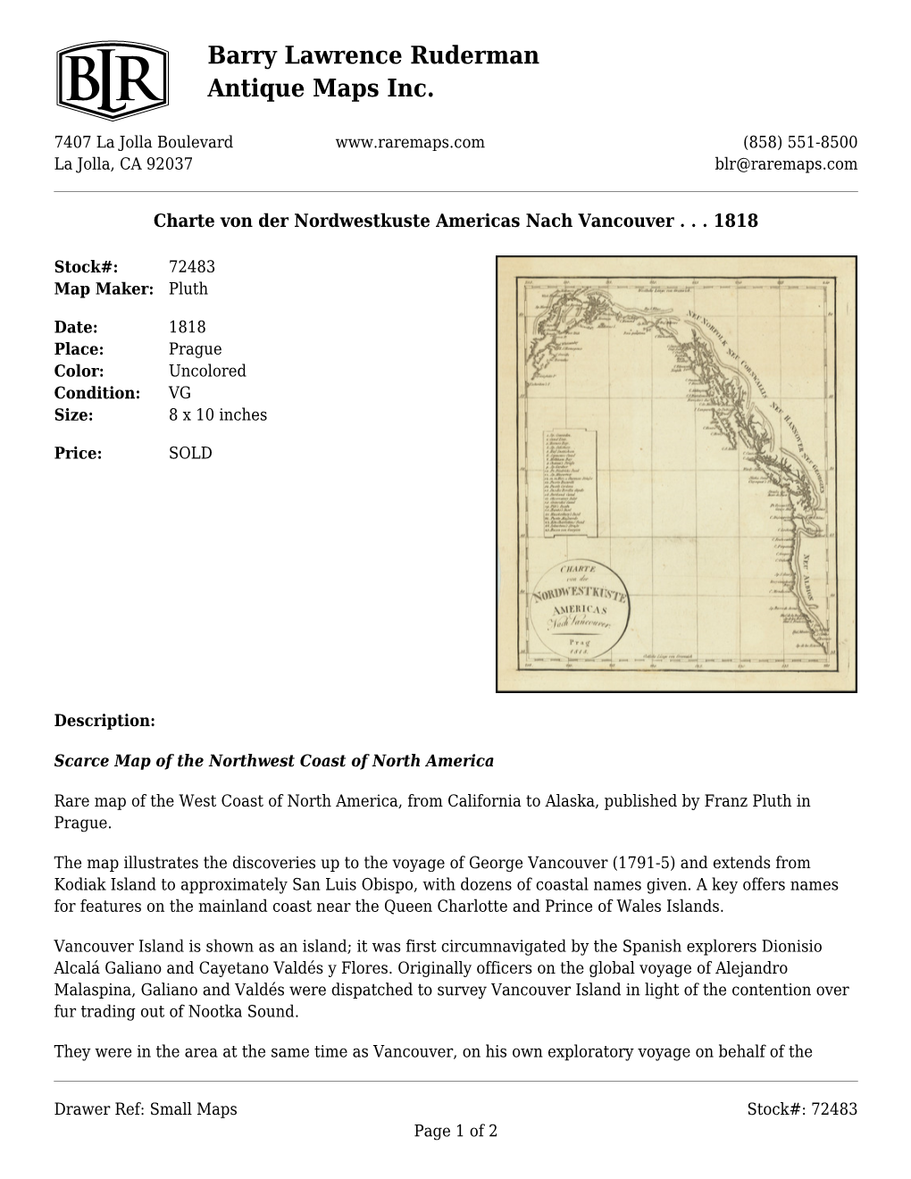 Barry Lawrence Ruderman Antique Maps Inc