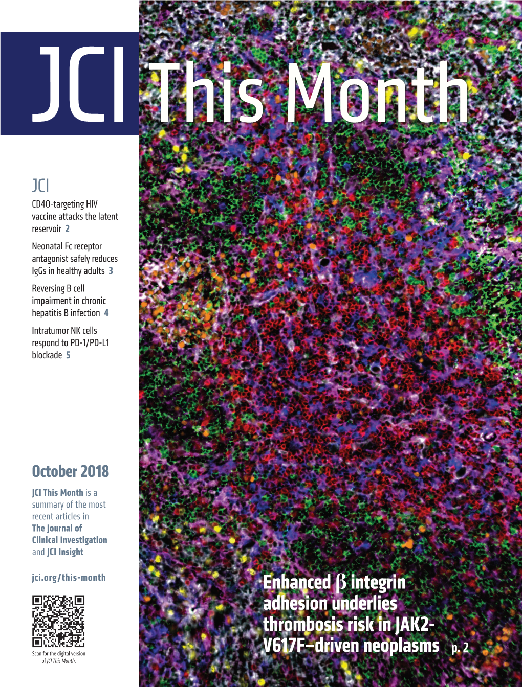 Enhanced Β Integrin Adhesion Underlies Thrombosis Risk in JAK2