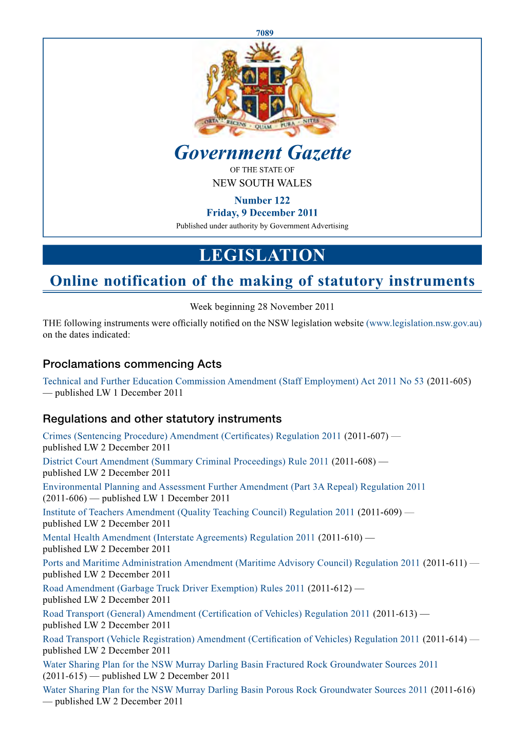 Government Gazette