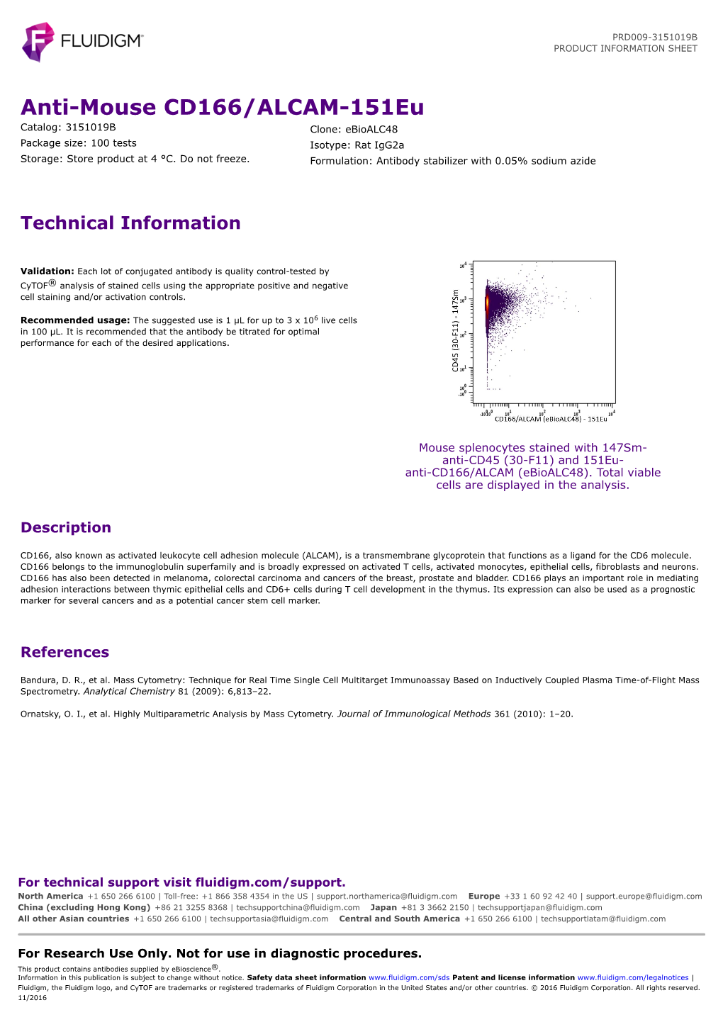 Anti-Mouse CD166/ALCAM (Ebioalc48)-151Eu