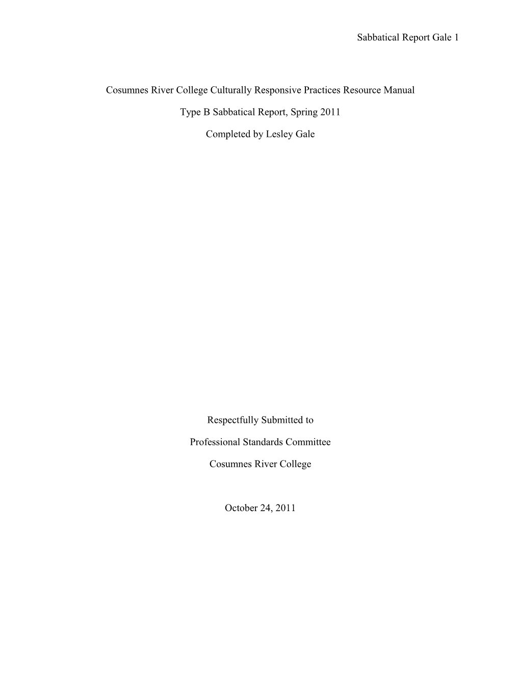 Cosumnes River College Culturally Responsive Practices Resource Manual