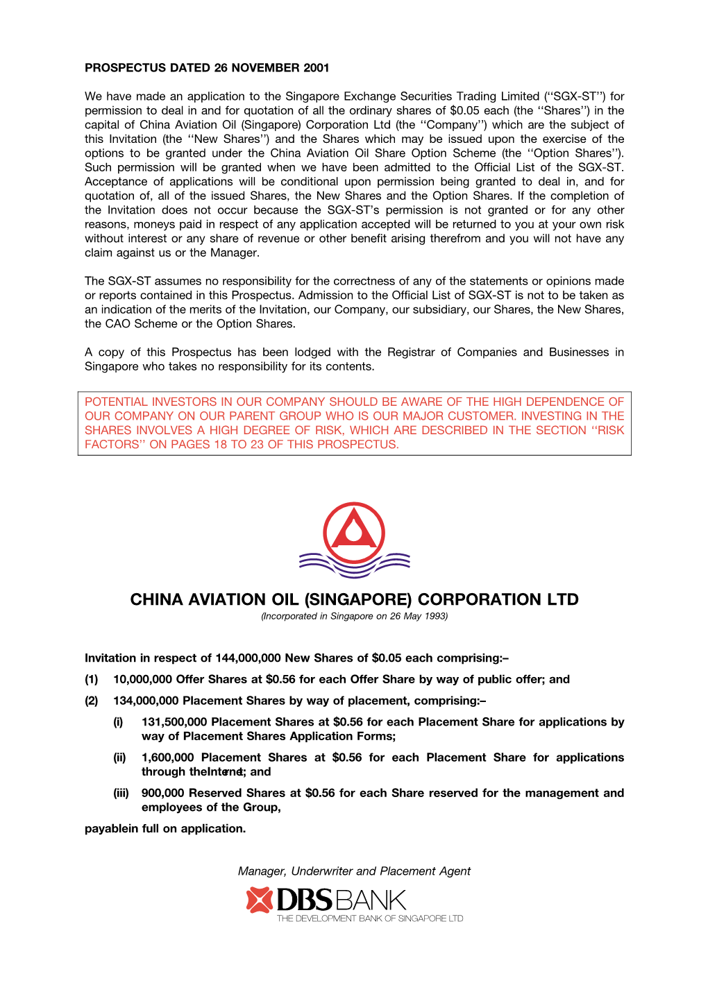 China Aviation Oil (Singapore) Corporation