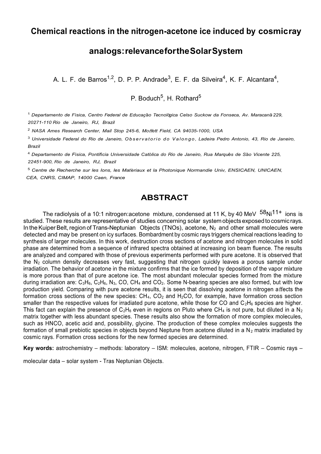 Chemical Reactions in the Nitrogen-Acetone Ice Induced by Cosmic Ray