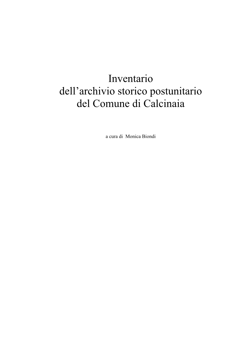 Comune Di Calcinaia