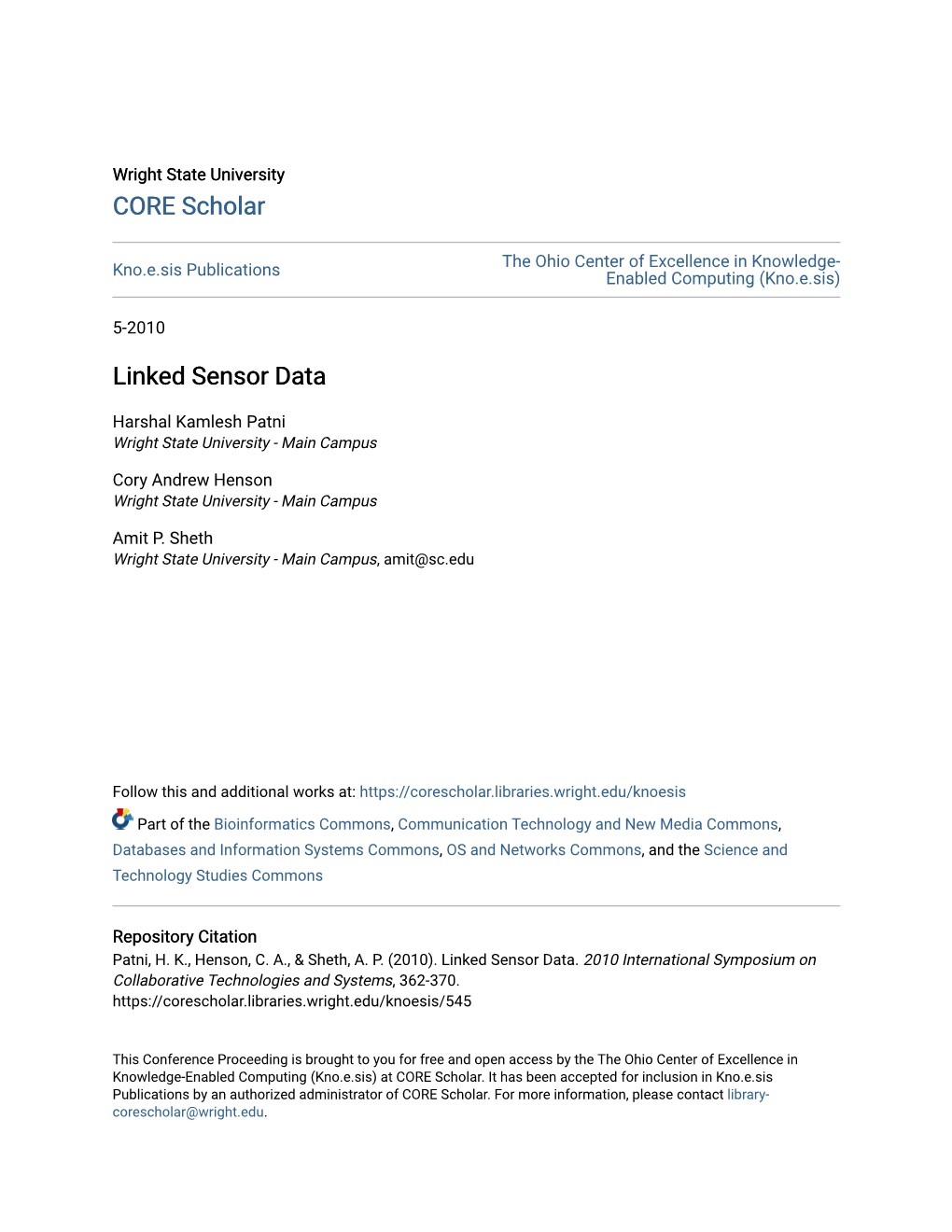 Linked Sensor Data