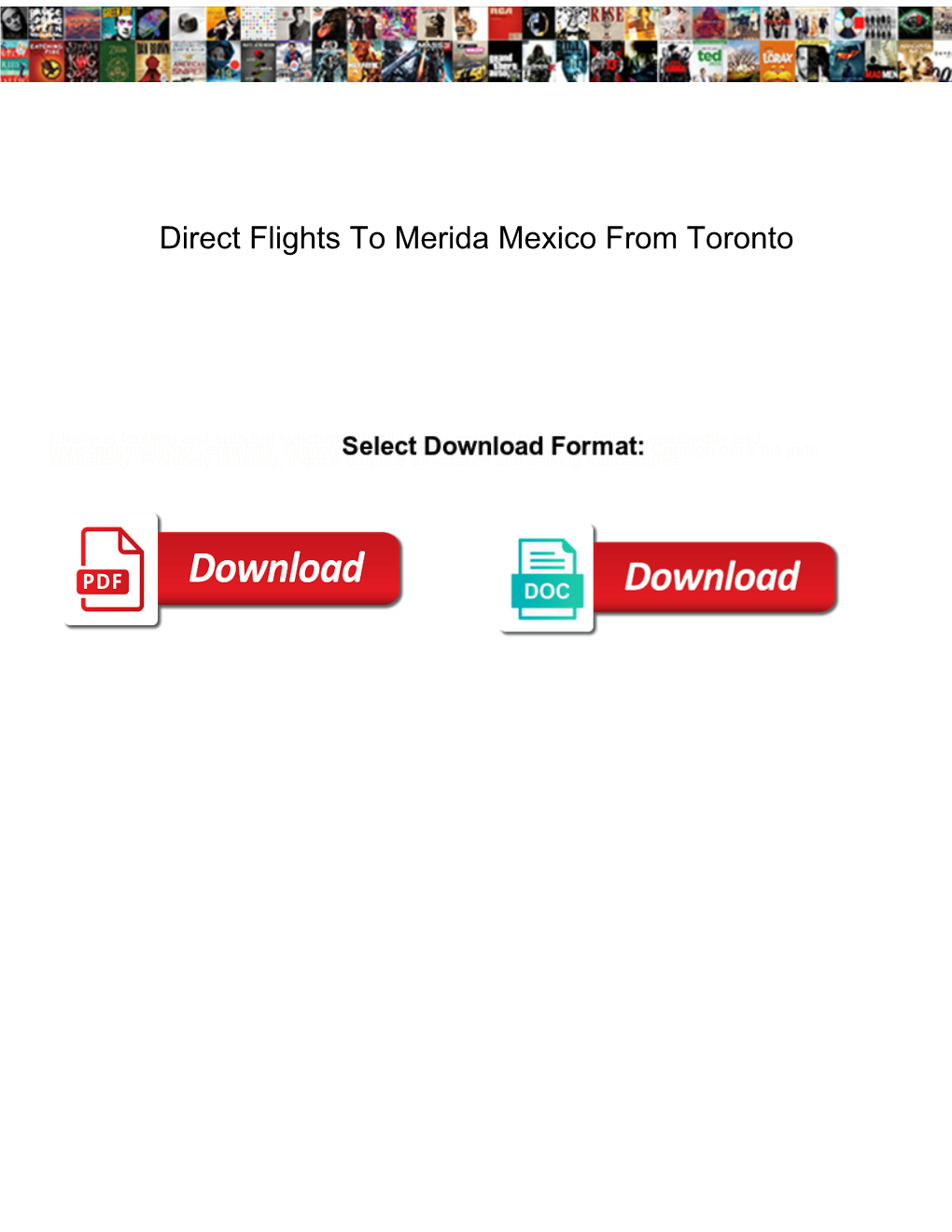 Direct Flights to Merida Mexico from Toronto