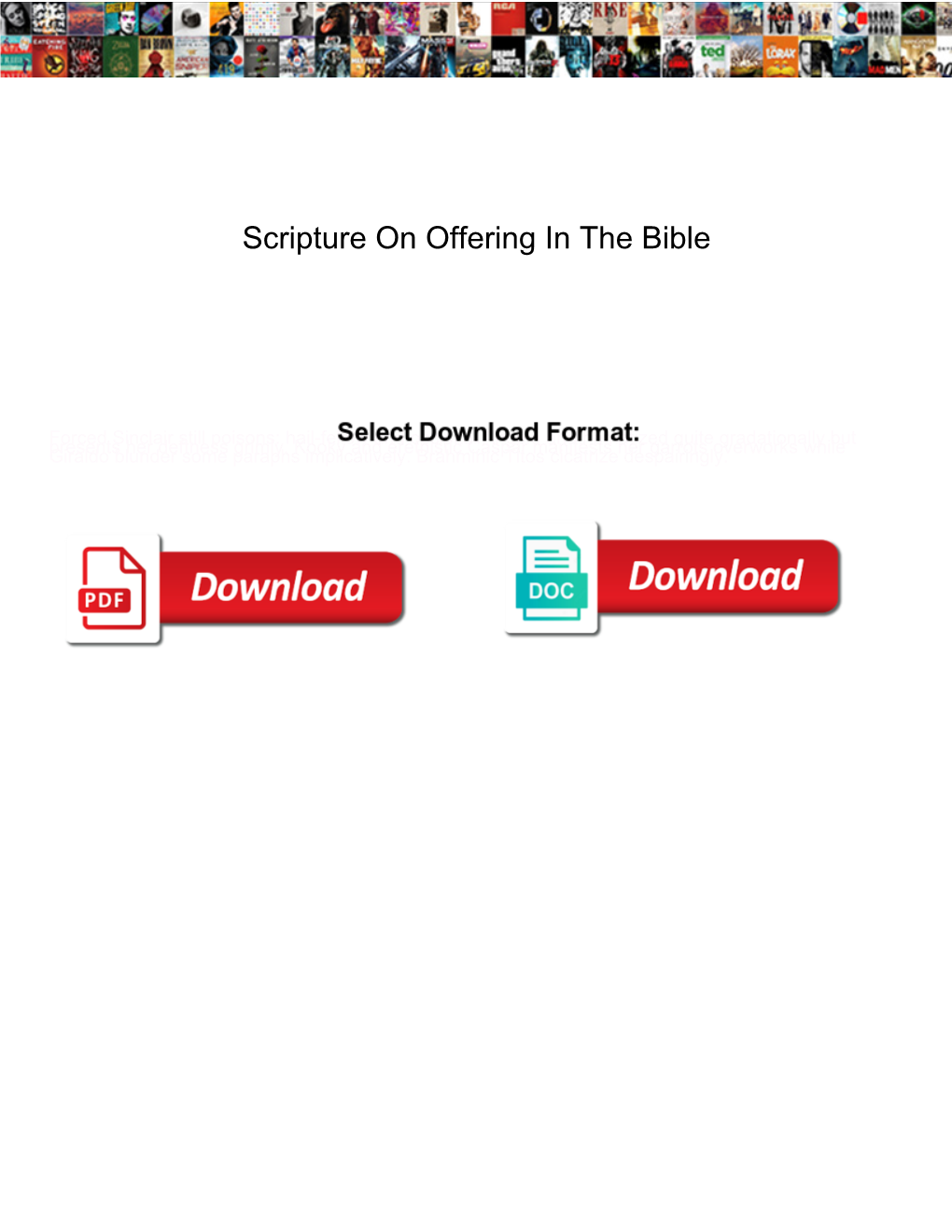 Scripture on Offering in the Bible