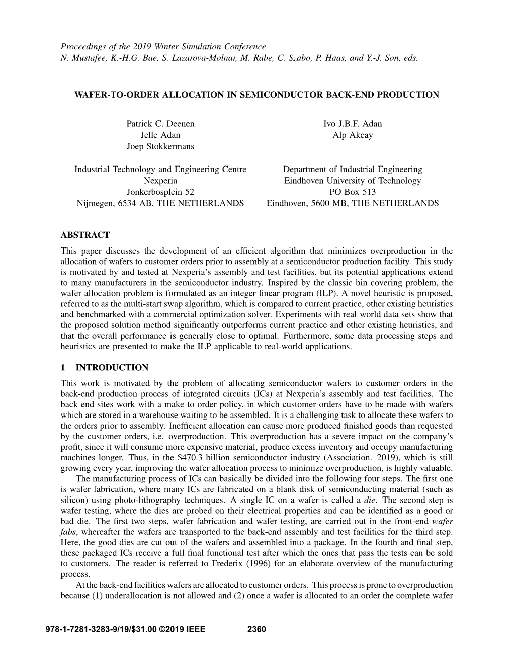 Wafer-To-Order Allocation in Semiconductor Back-End Production