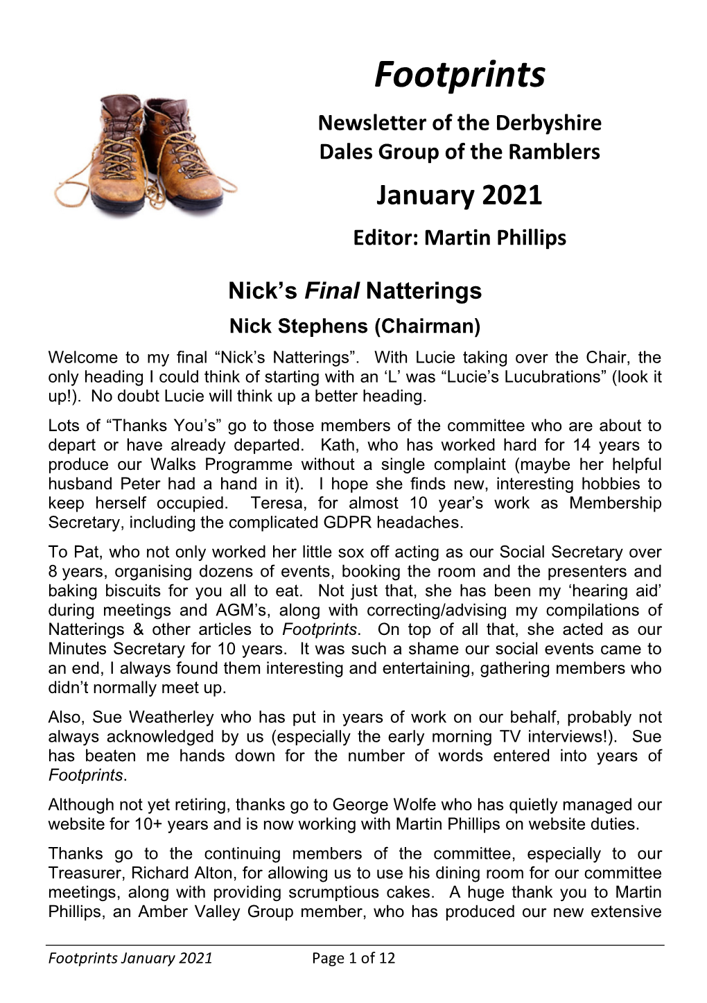 Footprints 2021 January.Pdf
