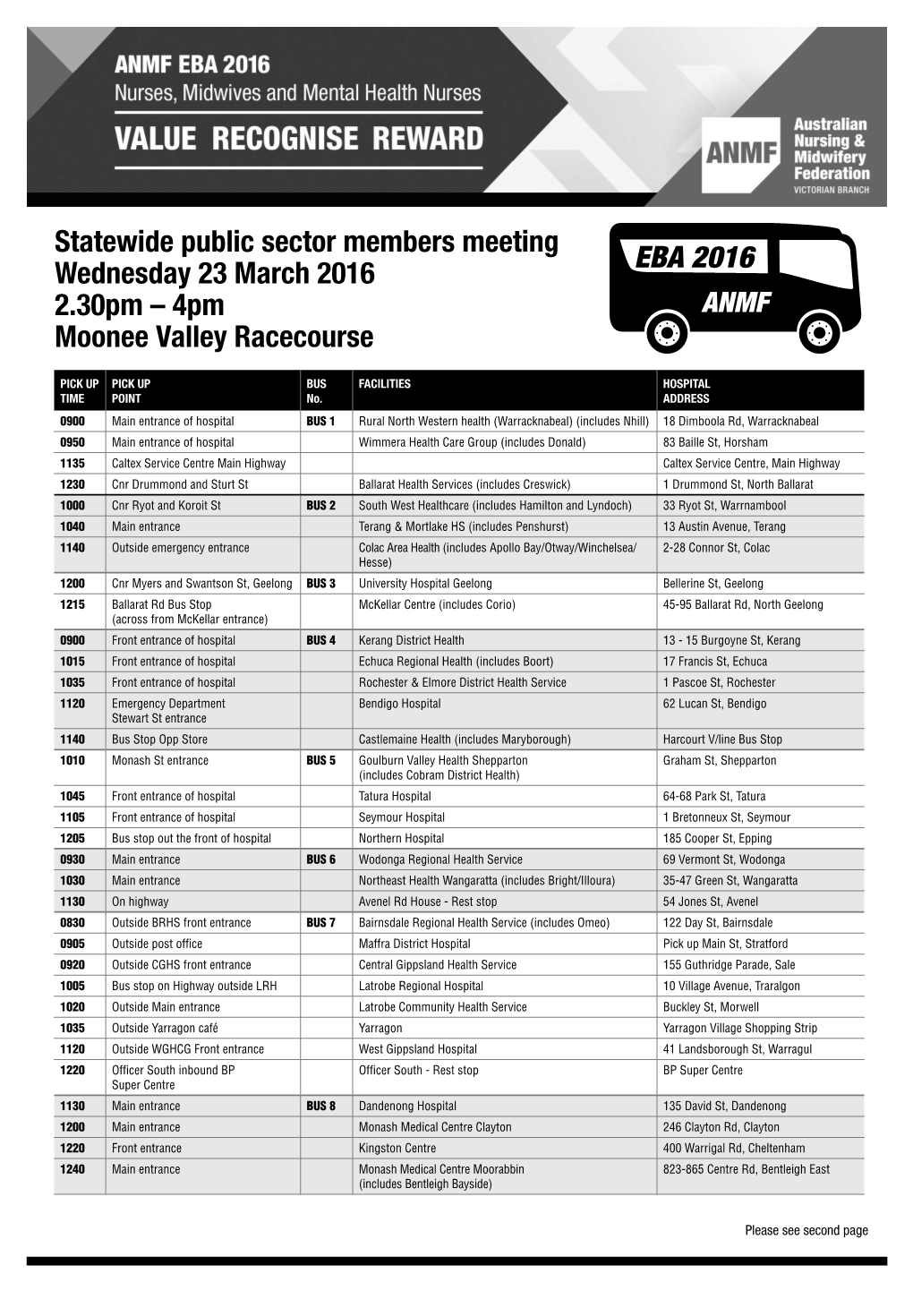 Statewide Public Sector Members Meeting Wednesday 23 March 2016 2.30Pm – 4Pm Moonee Valley Racecourse