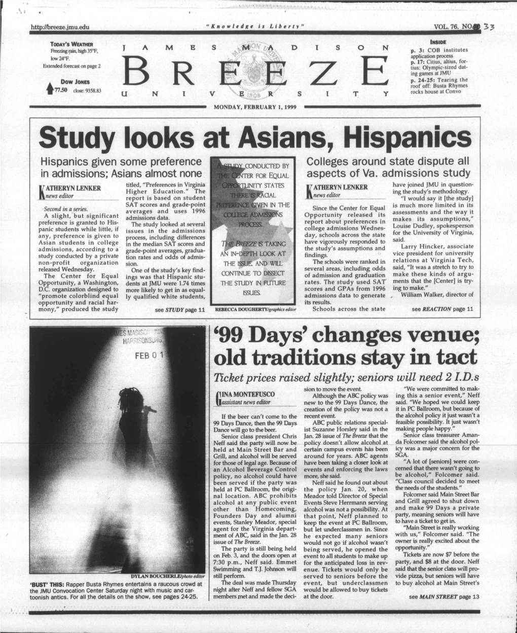 FEBRUARY 1, 1999 Study Looks at Asians, Hispanics