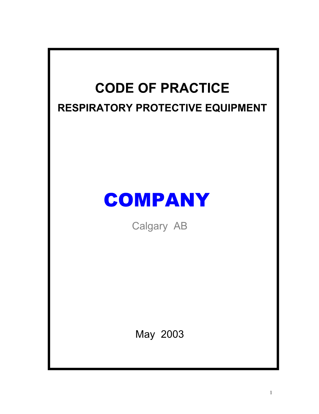 Code of Practice s1