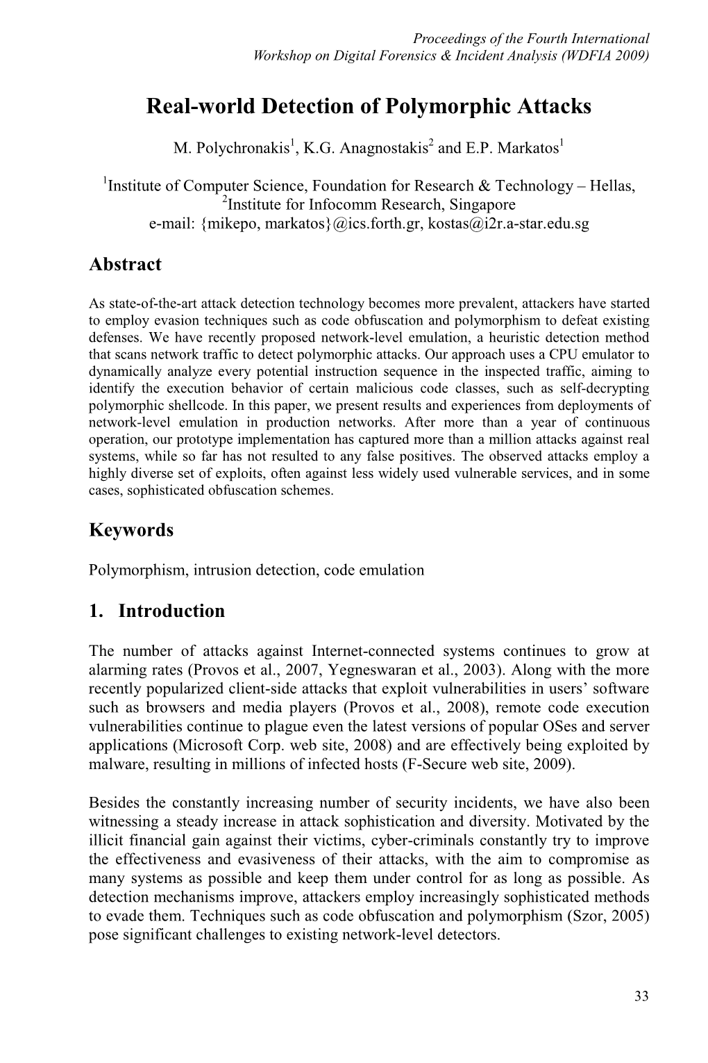 Real-World Detection of Polymorphic Attacks