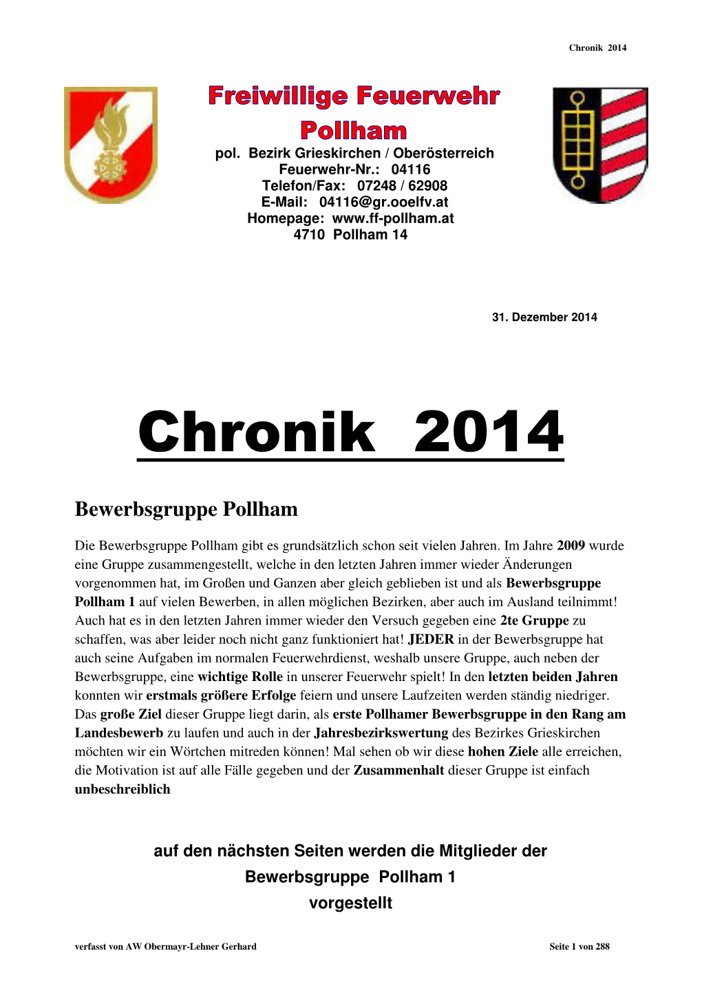FF-Chronik 2014
