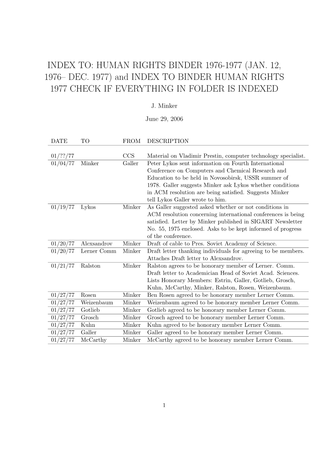 Human Rights Binder 1976-1977 (Jan