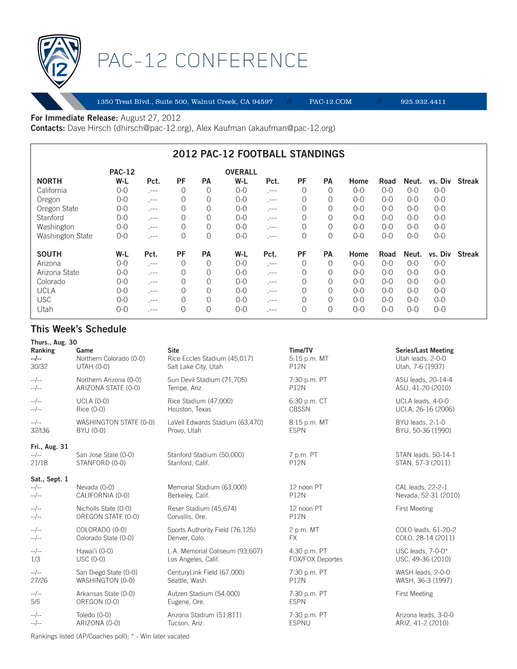 Pac-10 Conference Pac-12 Conference