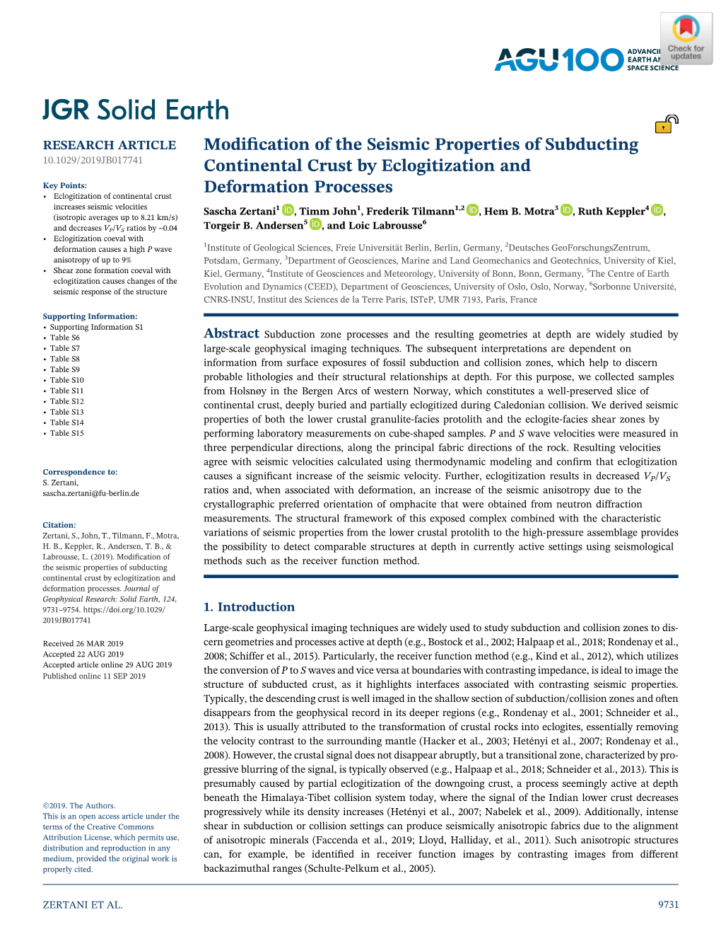 Modification of the Seismic Properties of Subducting Continental Crust by Eclogitization and Deformation Processes