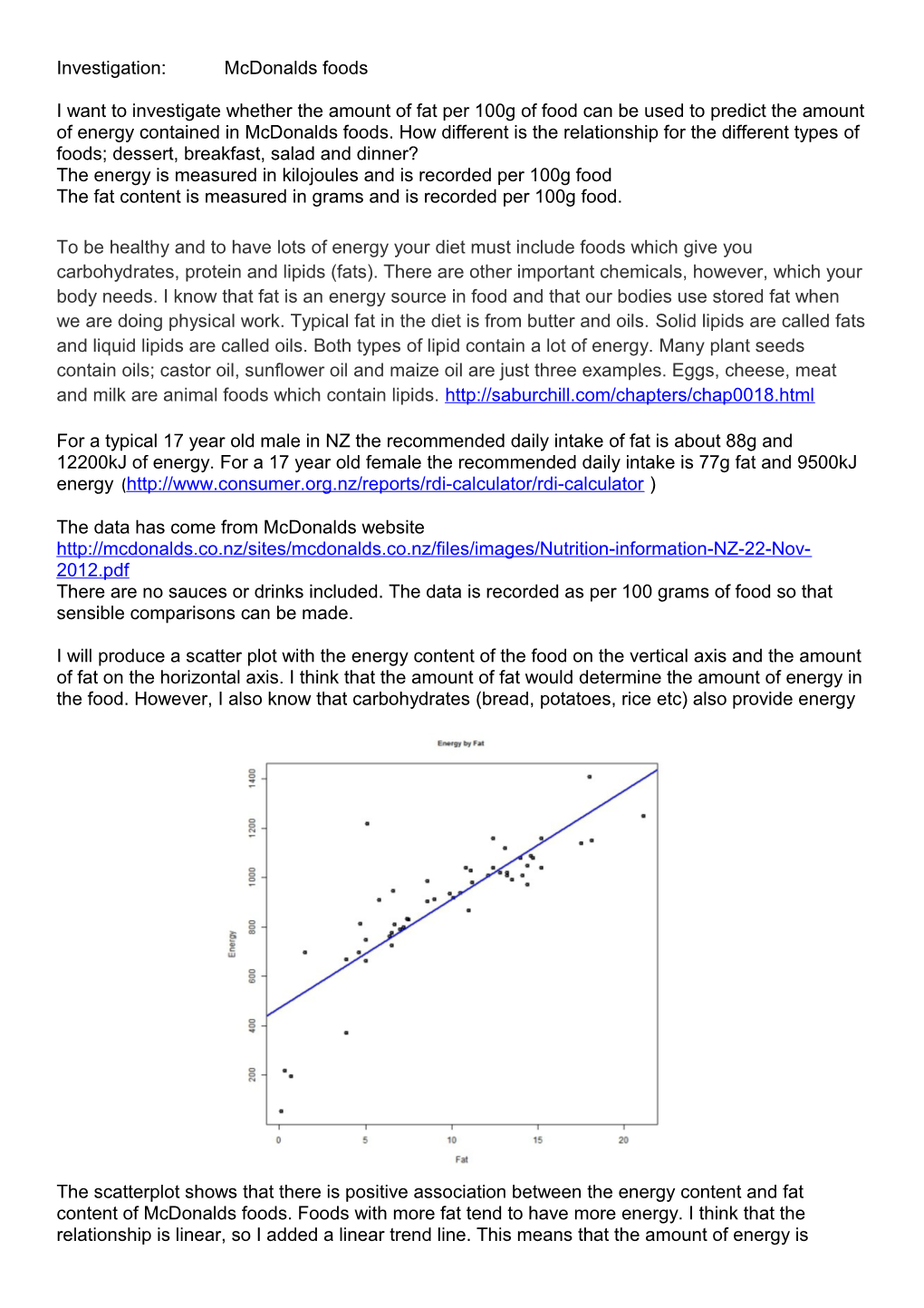 The Energy Is Measured in Kilojoules and Is Recorded Per 100G Food