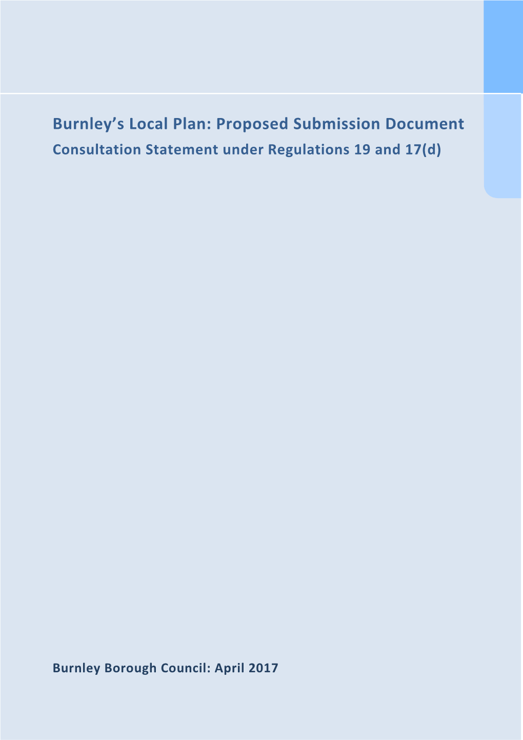 Proposed Submission Consultation Statement