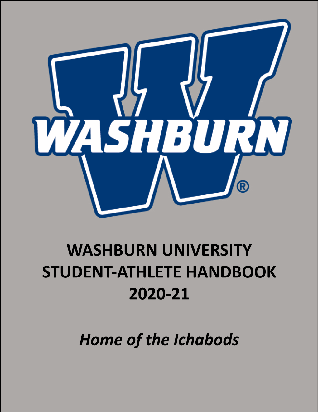 Washburn University Student-Athlete Handbook 2020-21