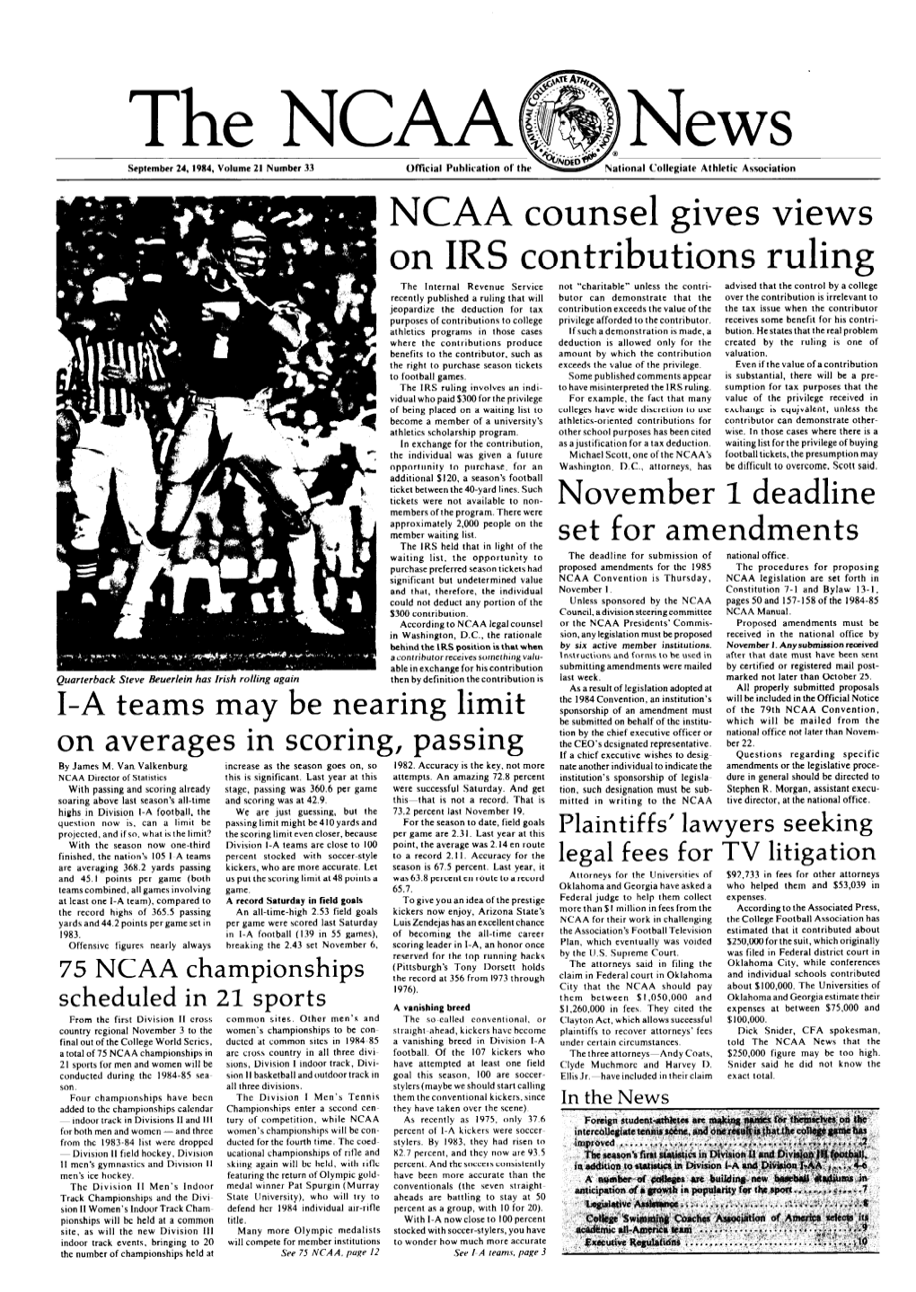 NCAA Counsel Gives Views