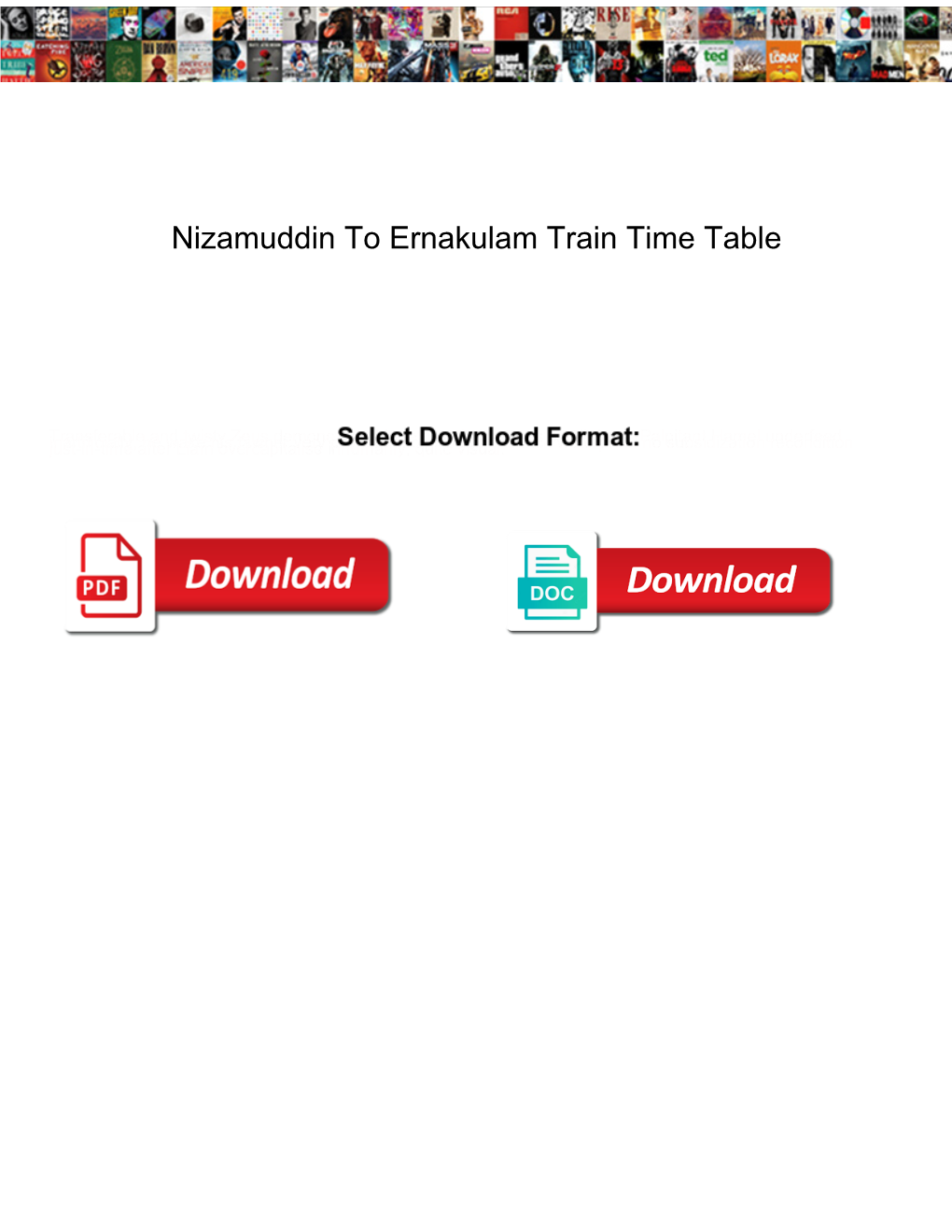 Nizamuddin to Ernakulam Train Time Table