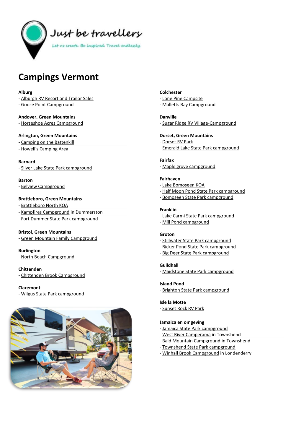 Campings Vermont