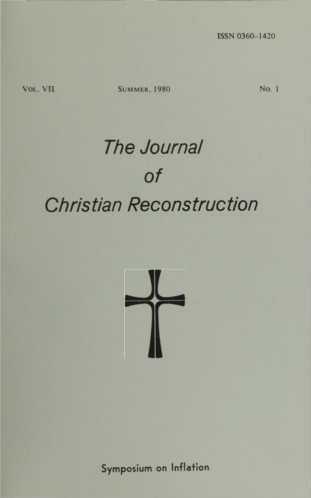 The Journal of Christian Reconstruction