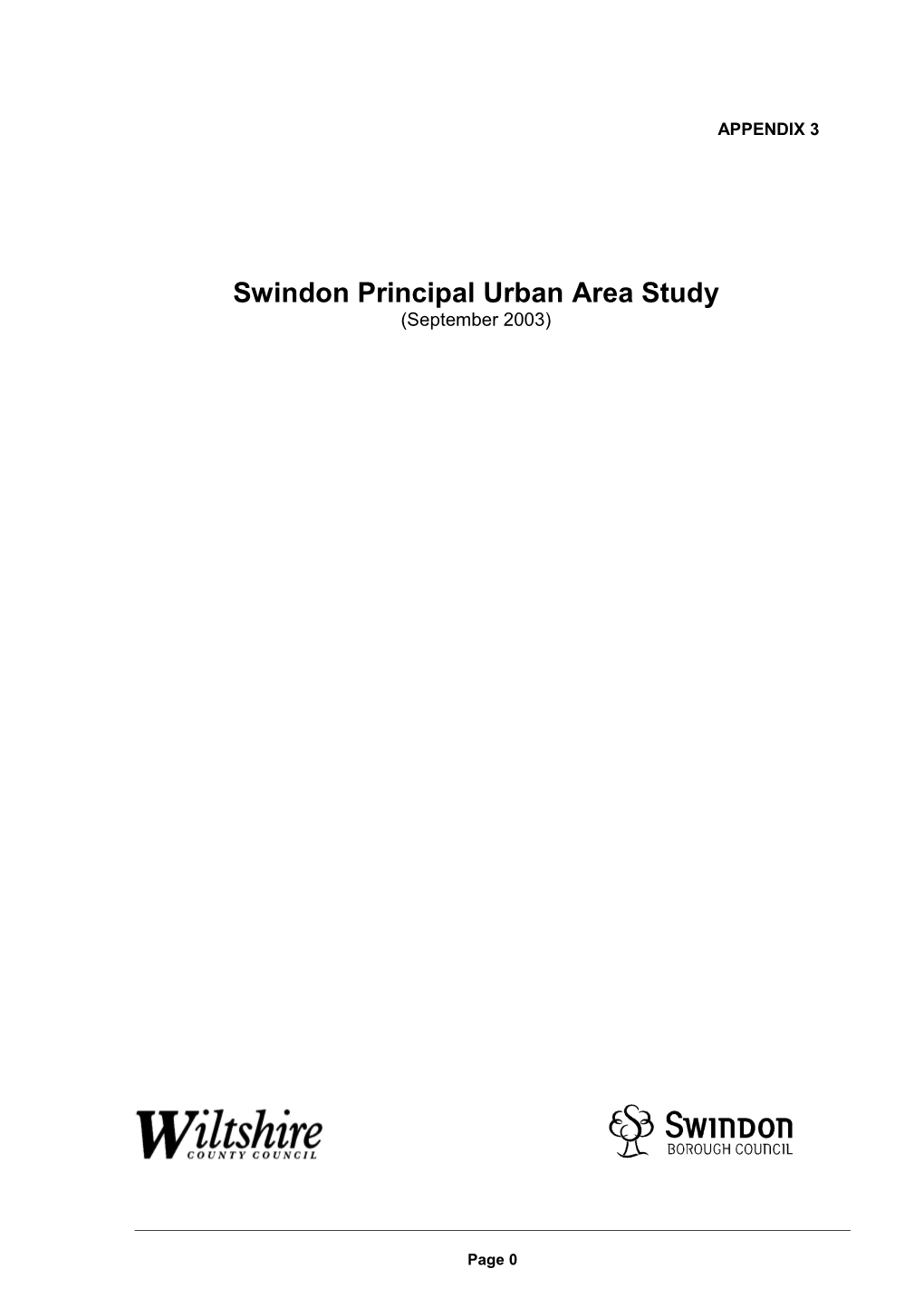 Swindon Principal Urban Area Study (September 2003)