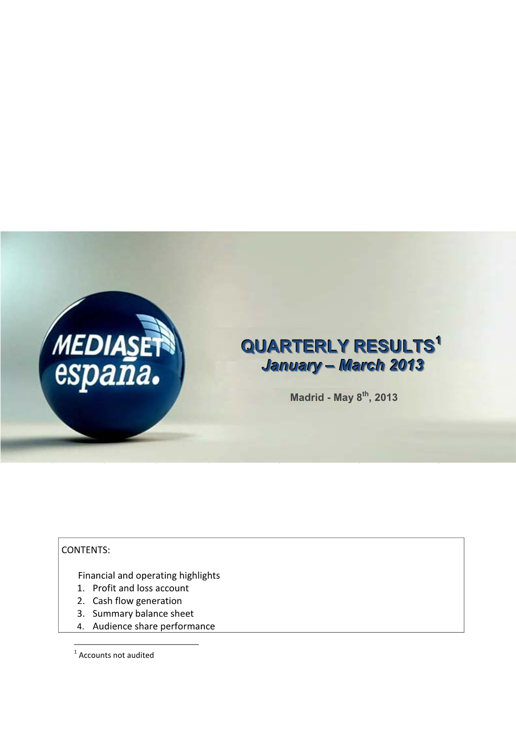 Quarterly Results