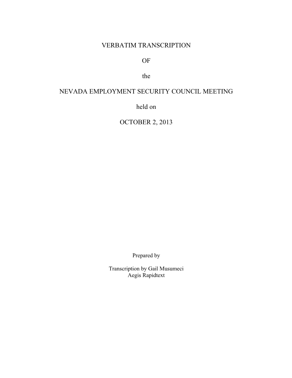 DETR - Nevada Employment Security Council s2