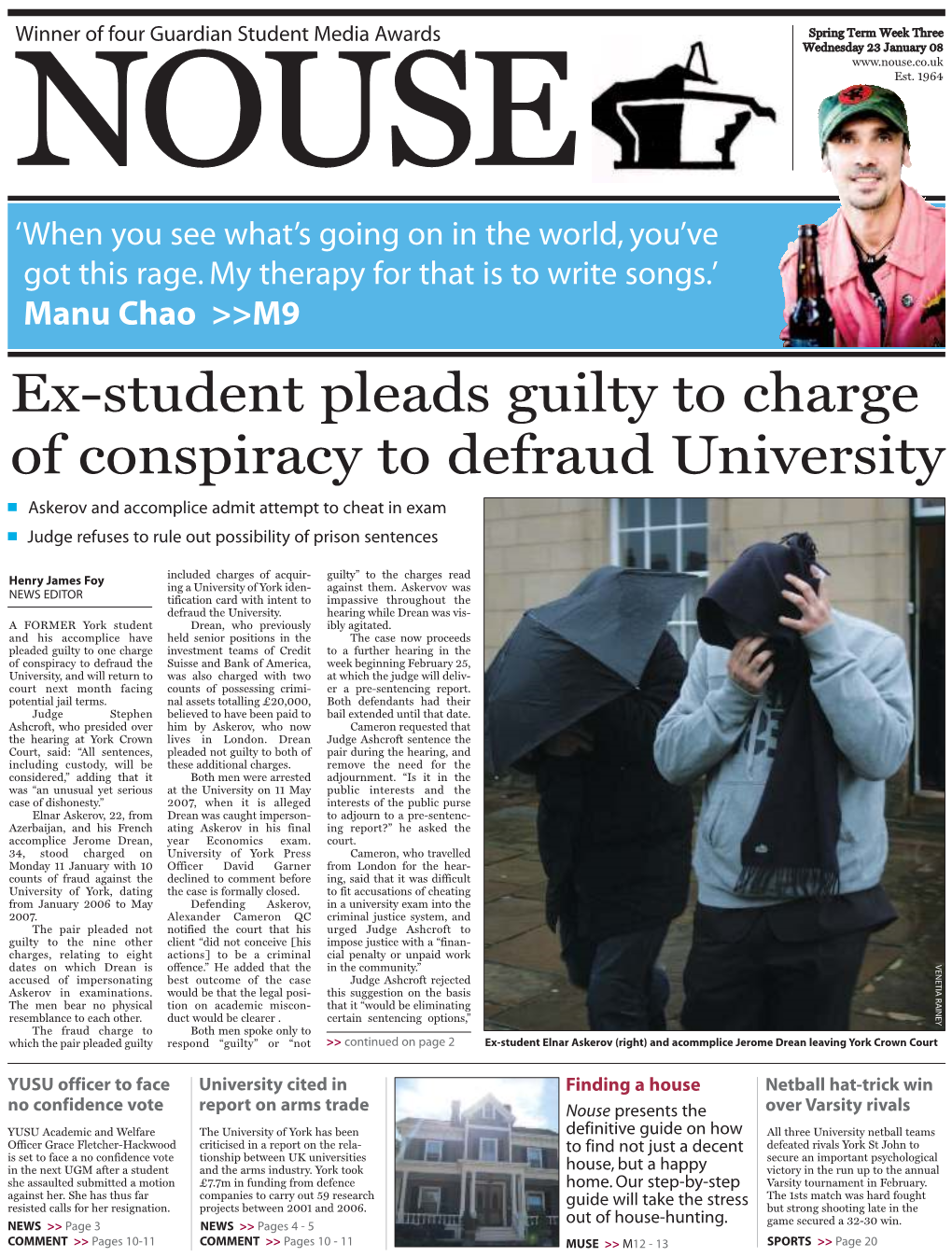 Ex-Student Pleads Guilty to Charge of Conspiracy to Defraud University