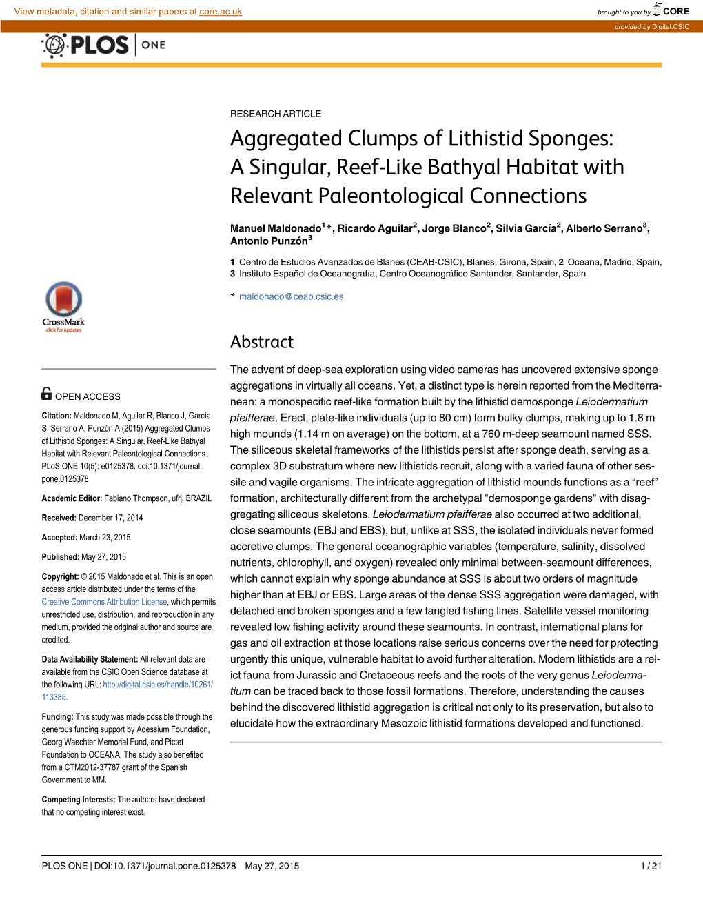 Aggregated Clumps of Lithistid Sponges: a Singular, Reef-Like Bathyal Habitat with Relevant Paleontological Connections