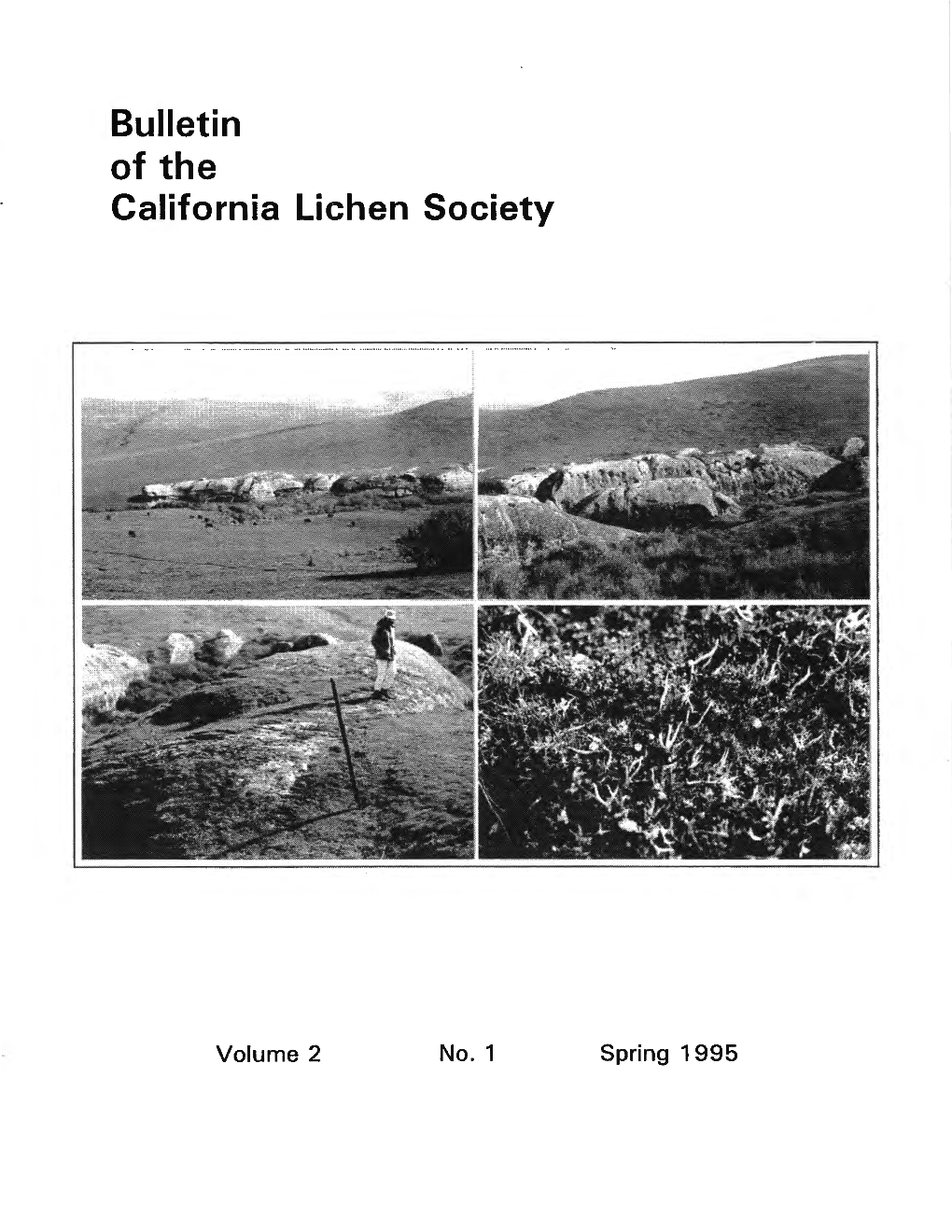 Bulletin of the California Lichen Society