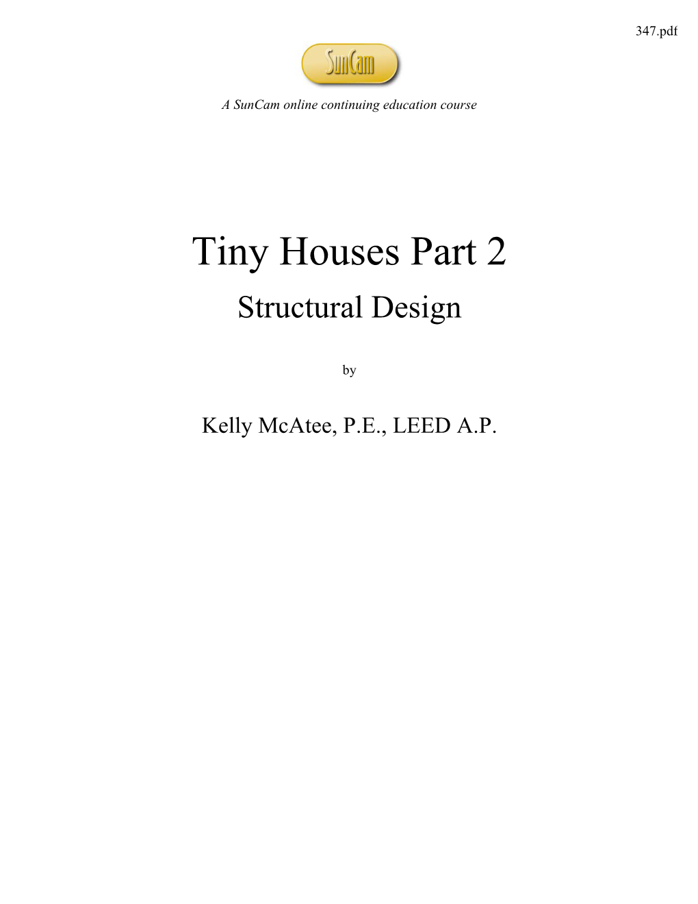 Tiny Houses Part 2 Structural Design