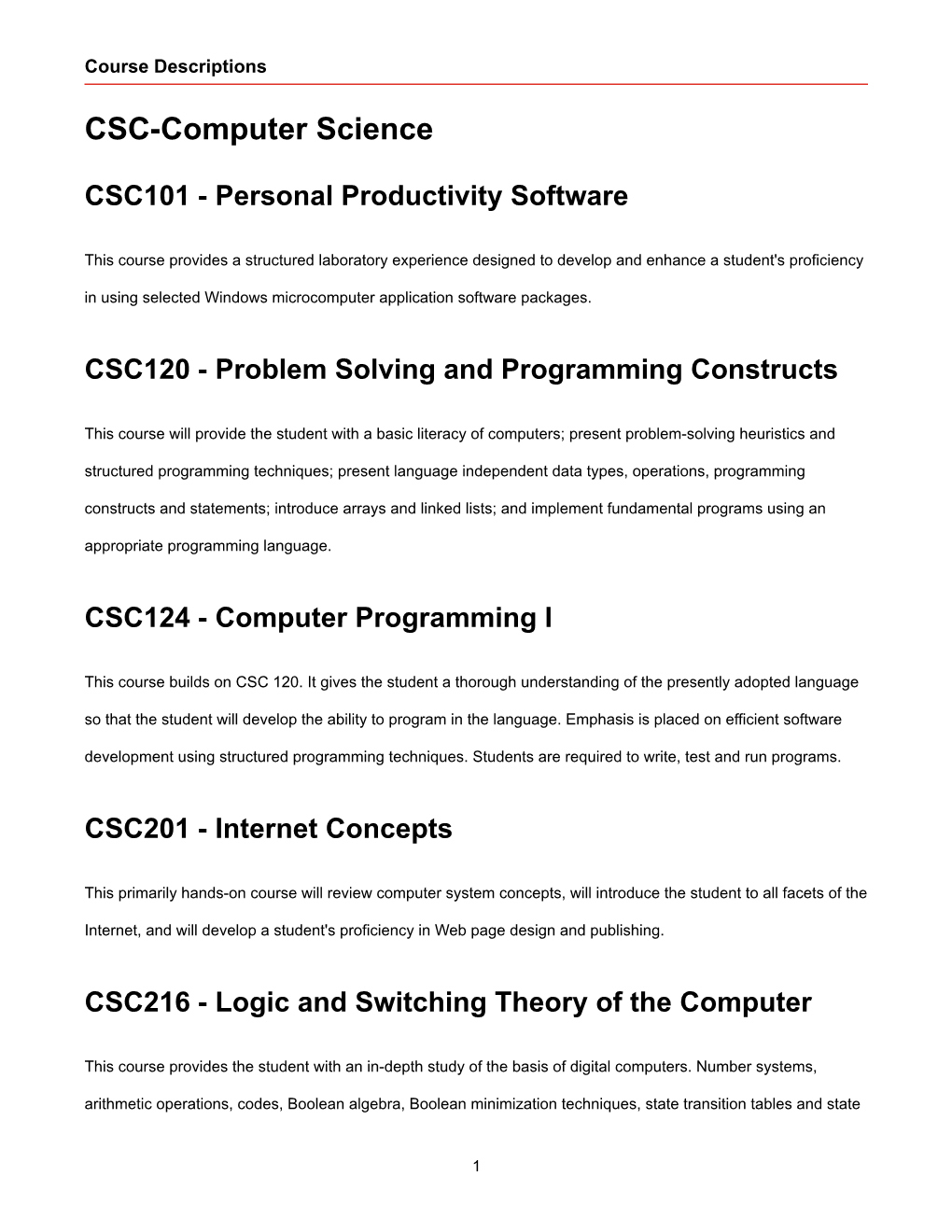 CSC-Computer Science