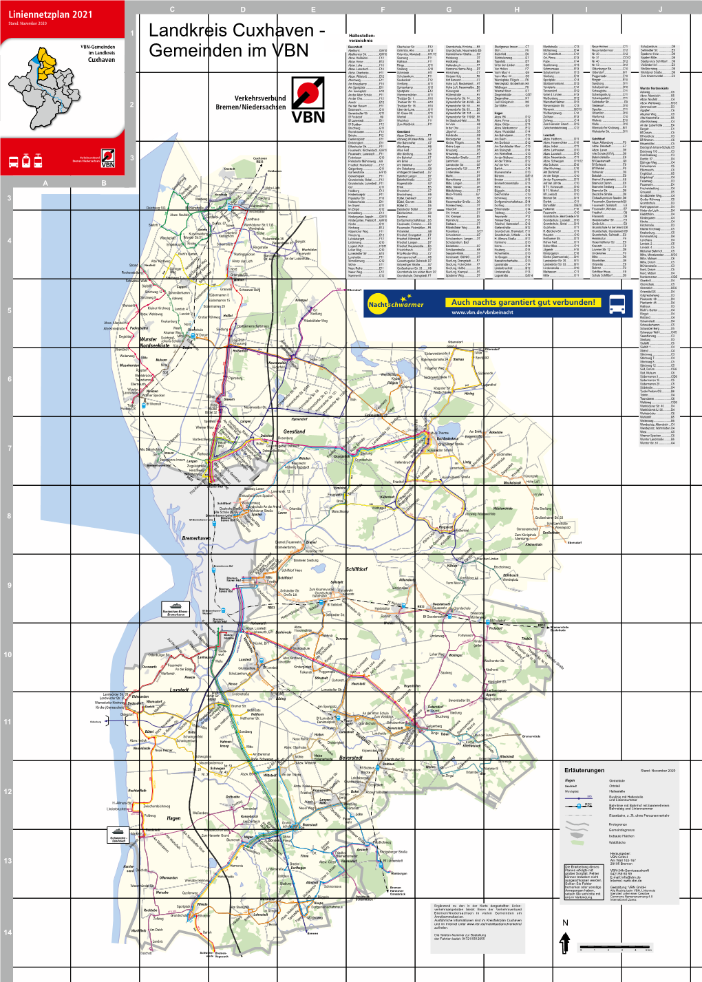 Landkreis Cuxhaven - Haltestellen- Verzeichnis VBN-Gemeinden Beverstedt Oberheiser Str