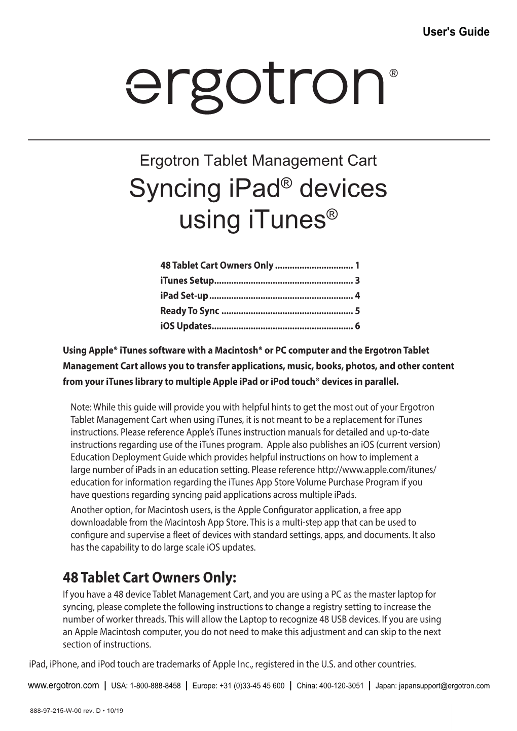 Syncing Ipad® Devices Using Itunes®