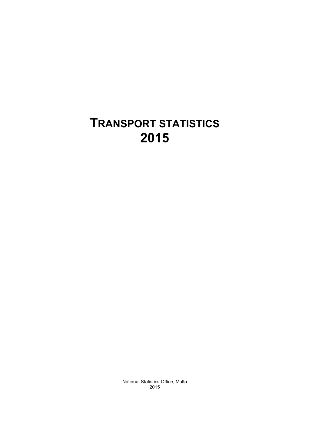 Transport Statistics: 2015