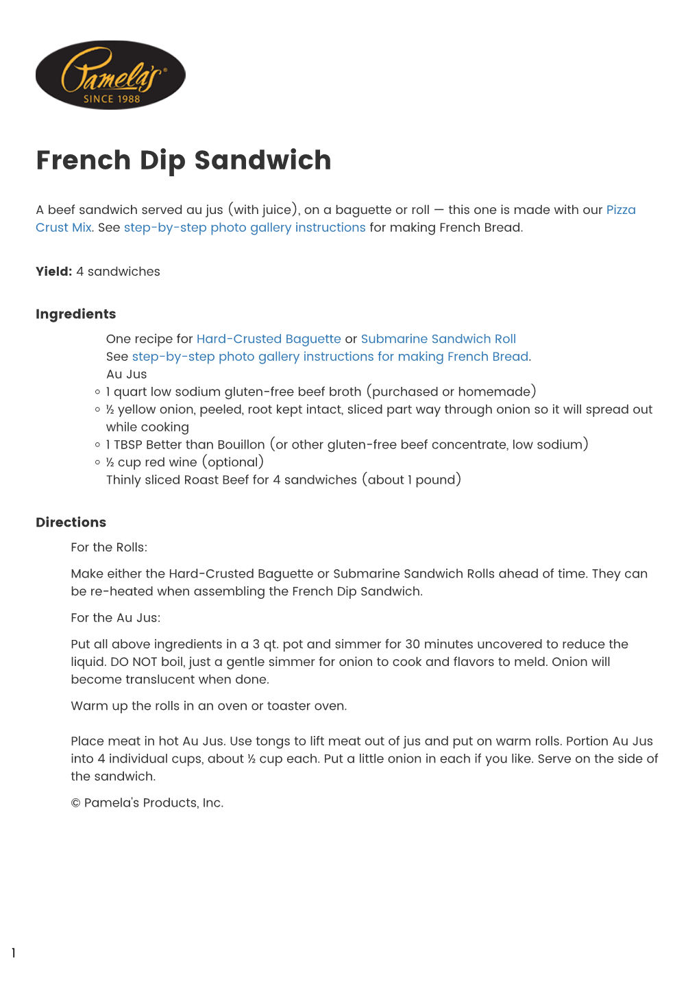 French Dip Sandwich