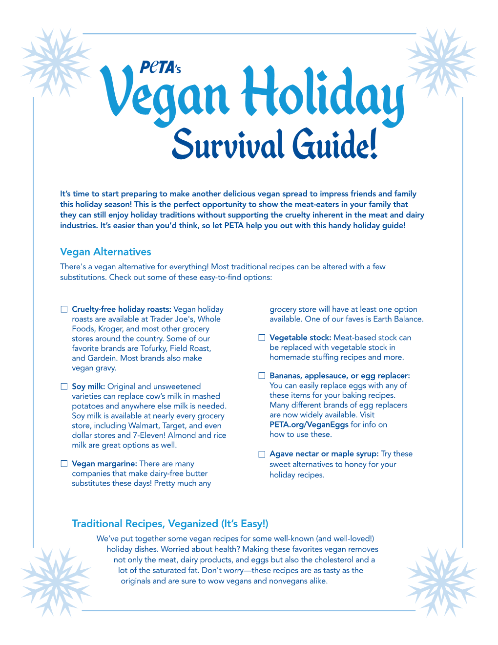 PETA's Vegan Holiday Survival Guide