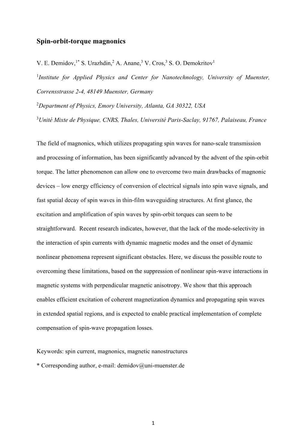 Spin-Orbit-Torque Magnonics