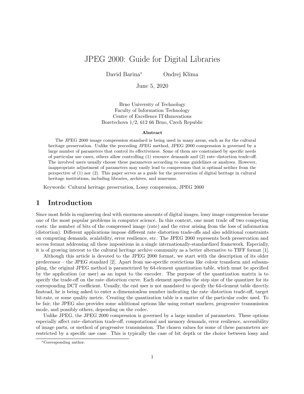 JPEG 2000: Guide for Digital Libraries
