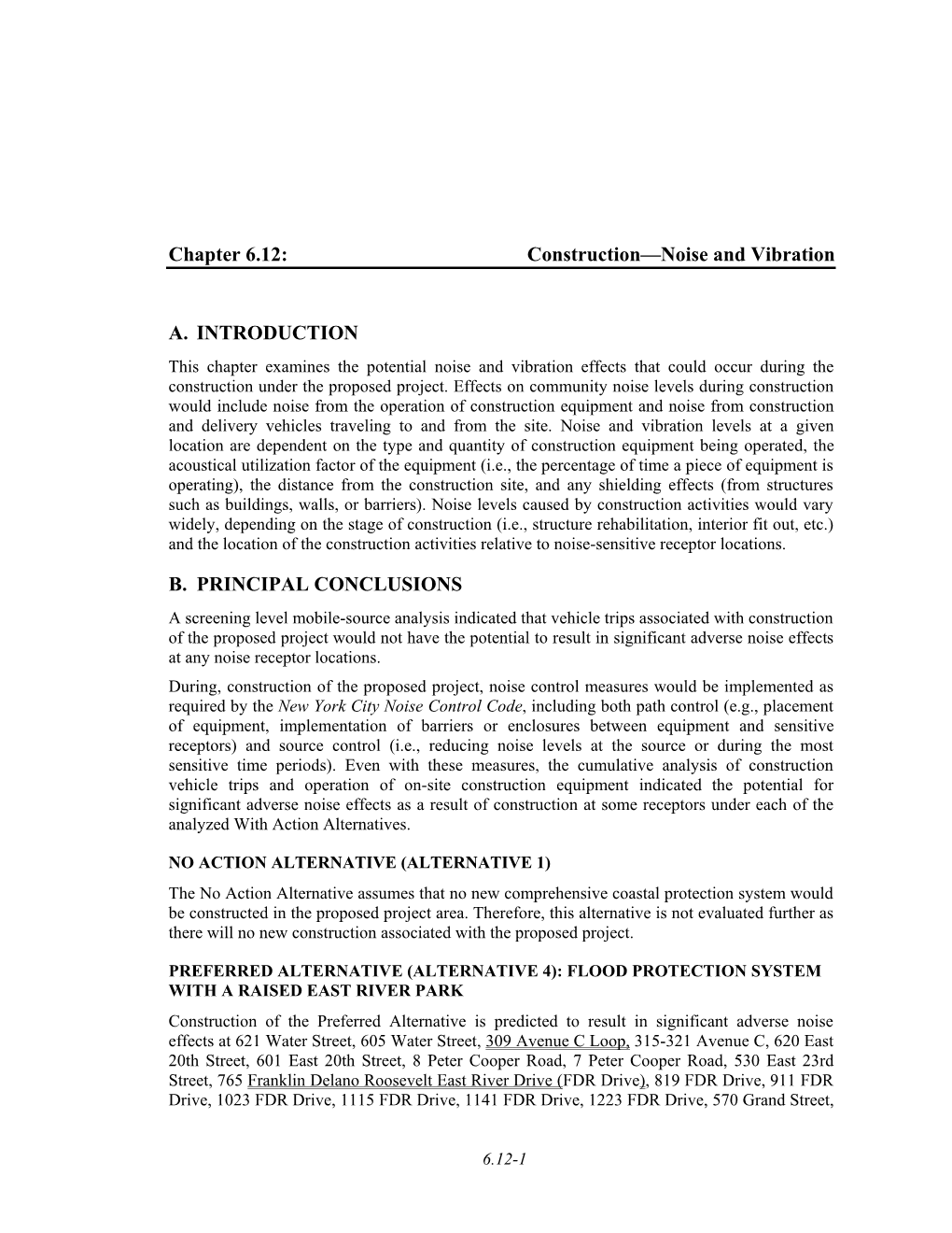 Chapter 6.12: Construction—Noise and Vibration