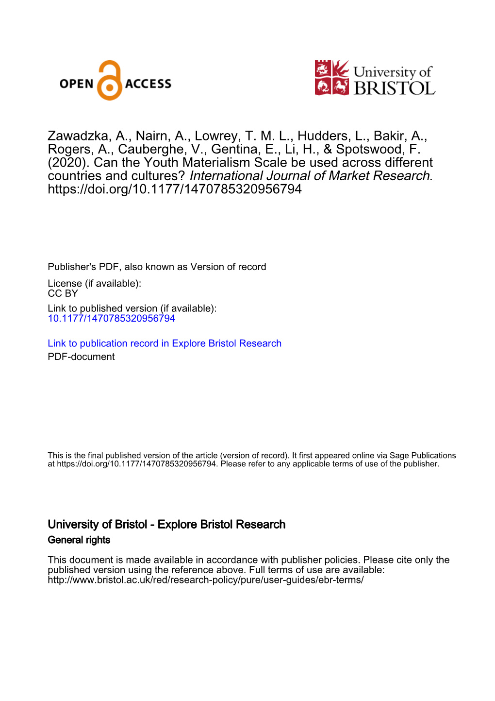 The Parallel Development of Attractive Light Traps and Unattractive Domestic Lights Roksana Wilson*, Andrew Wakefeld, Nicholas Roberts and Gareth Jones