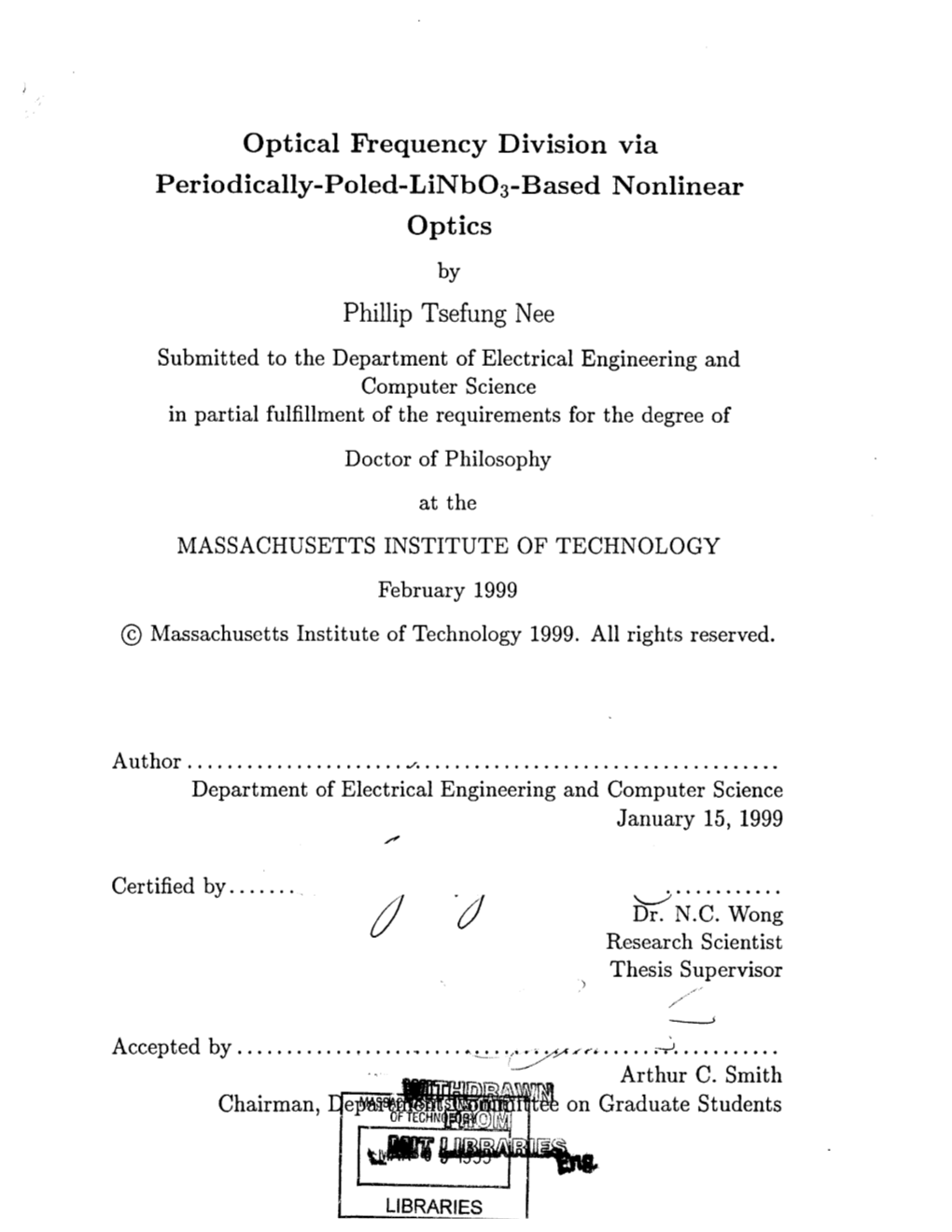 Optical Frequency Division Via Periodically-Poled-Linbo 3-Based