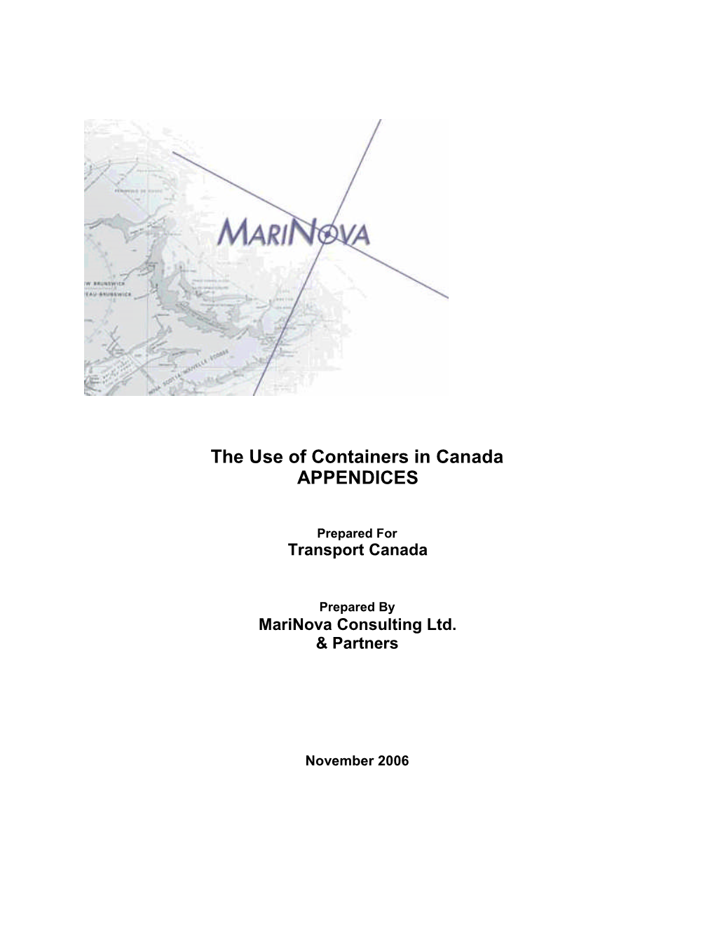 The Use of Containers in Canada APPENDICES