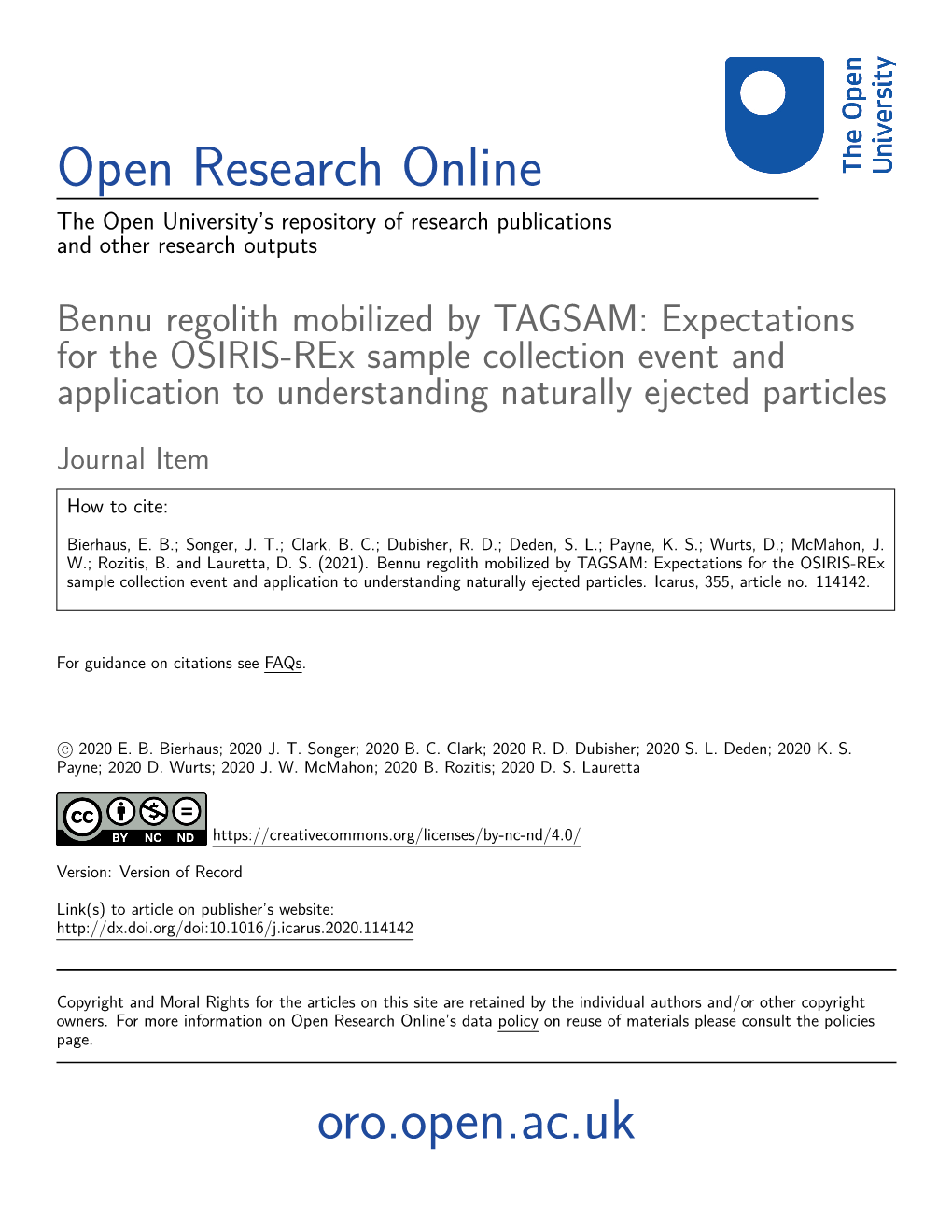 Open Research Online Oro.Open.Ac.Uk