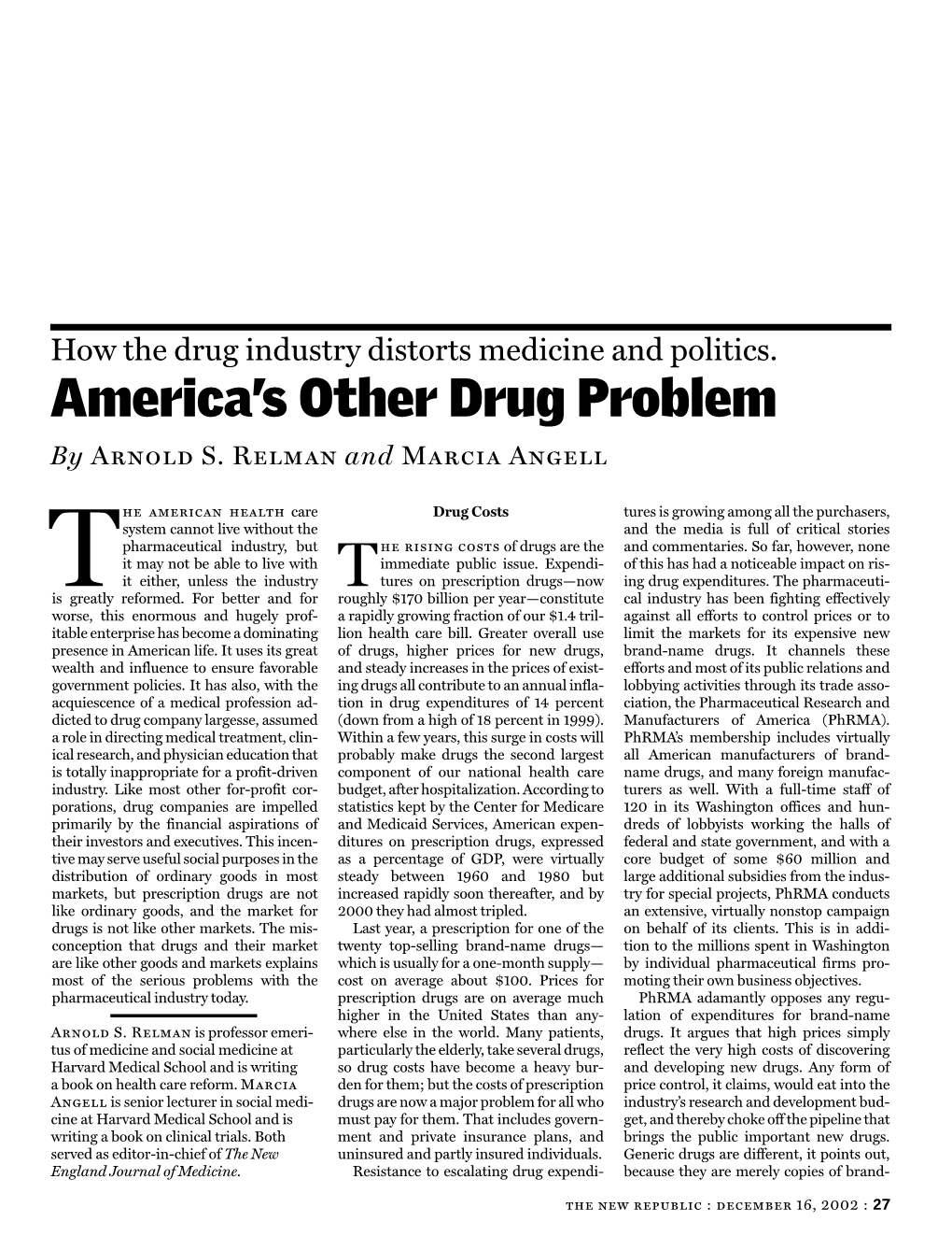 America's Other Drug Problem