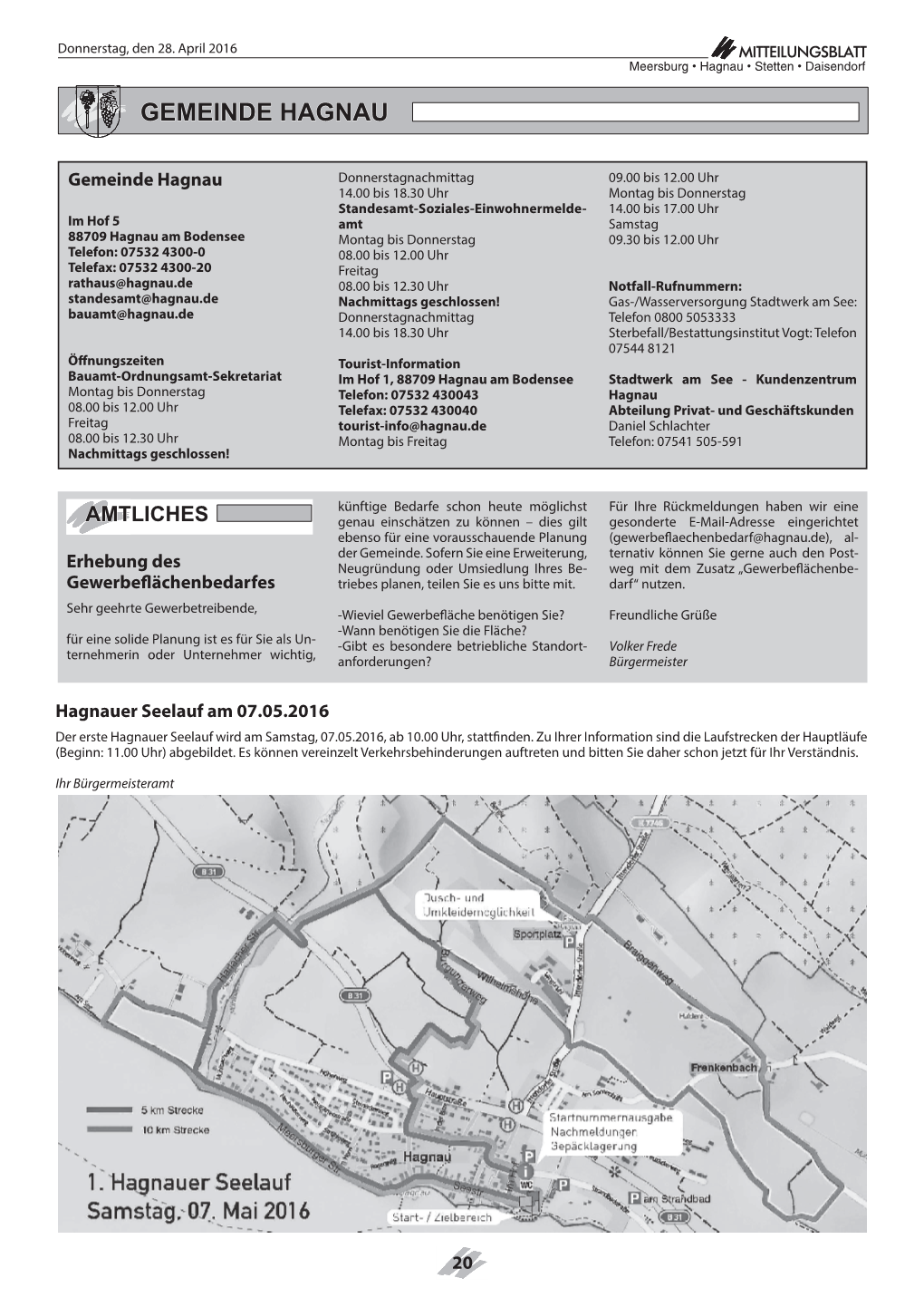 20 Gemeinde Hagnau Erhebung Des Gewerbeflächenbedarfes